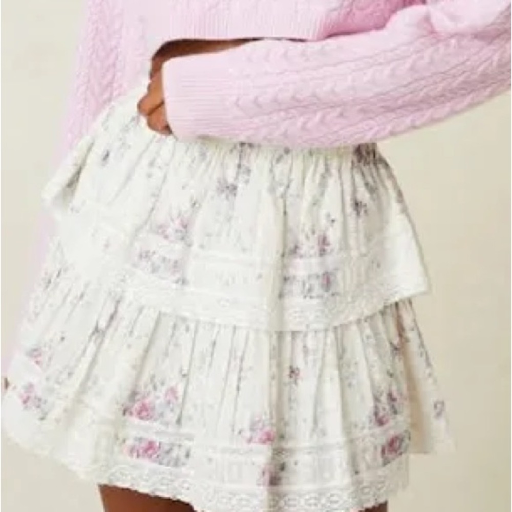 LoveShackFancy ruffle miniskir Berry medley